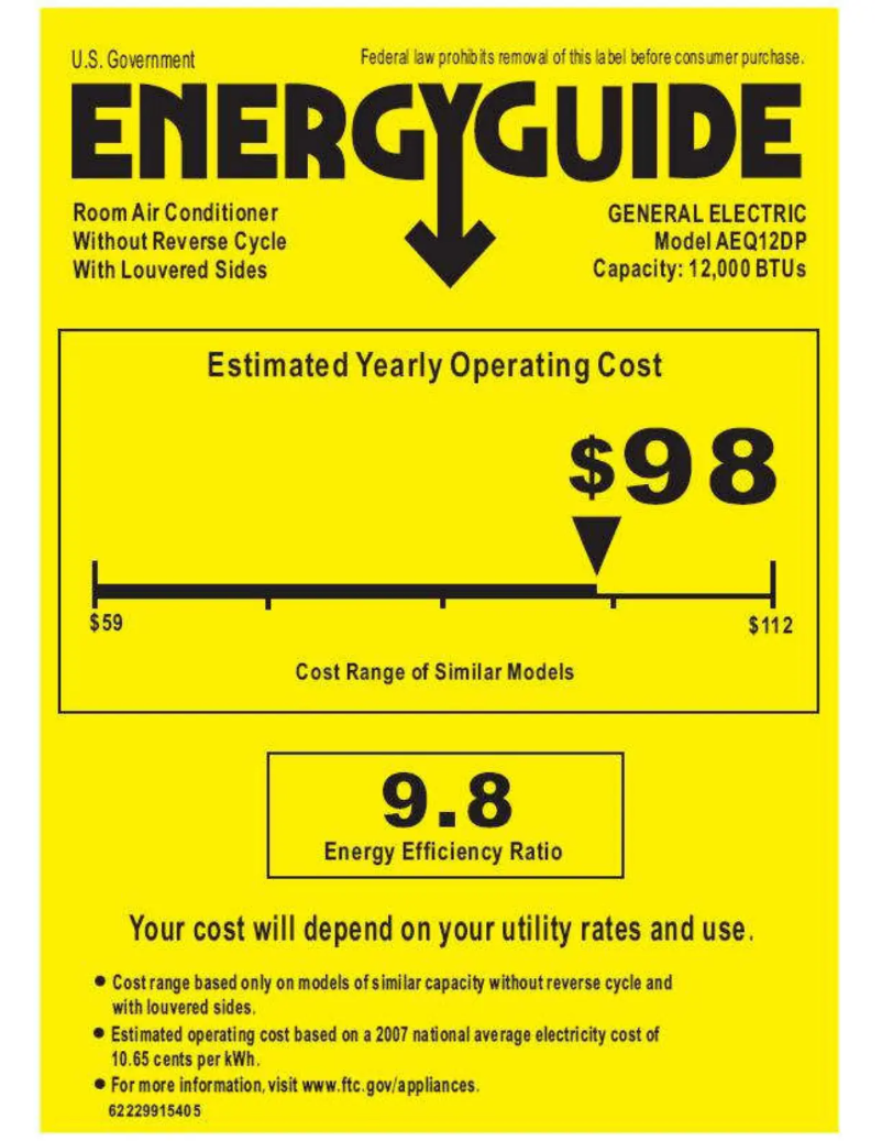 Image de la première page du manuel de l'appareil AEQ12DP