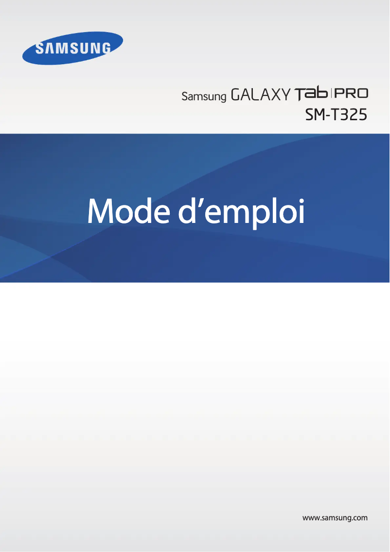 Image de la première page du manuel de l'appareil Galaxy TabPRO