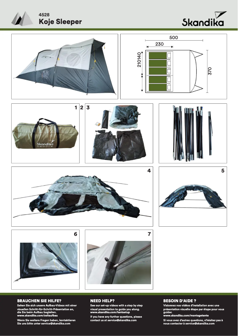 Page n°1 - Manuel utilisateur Skandika Koje Sleeper