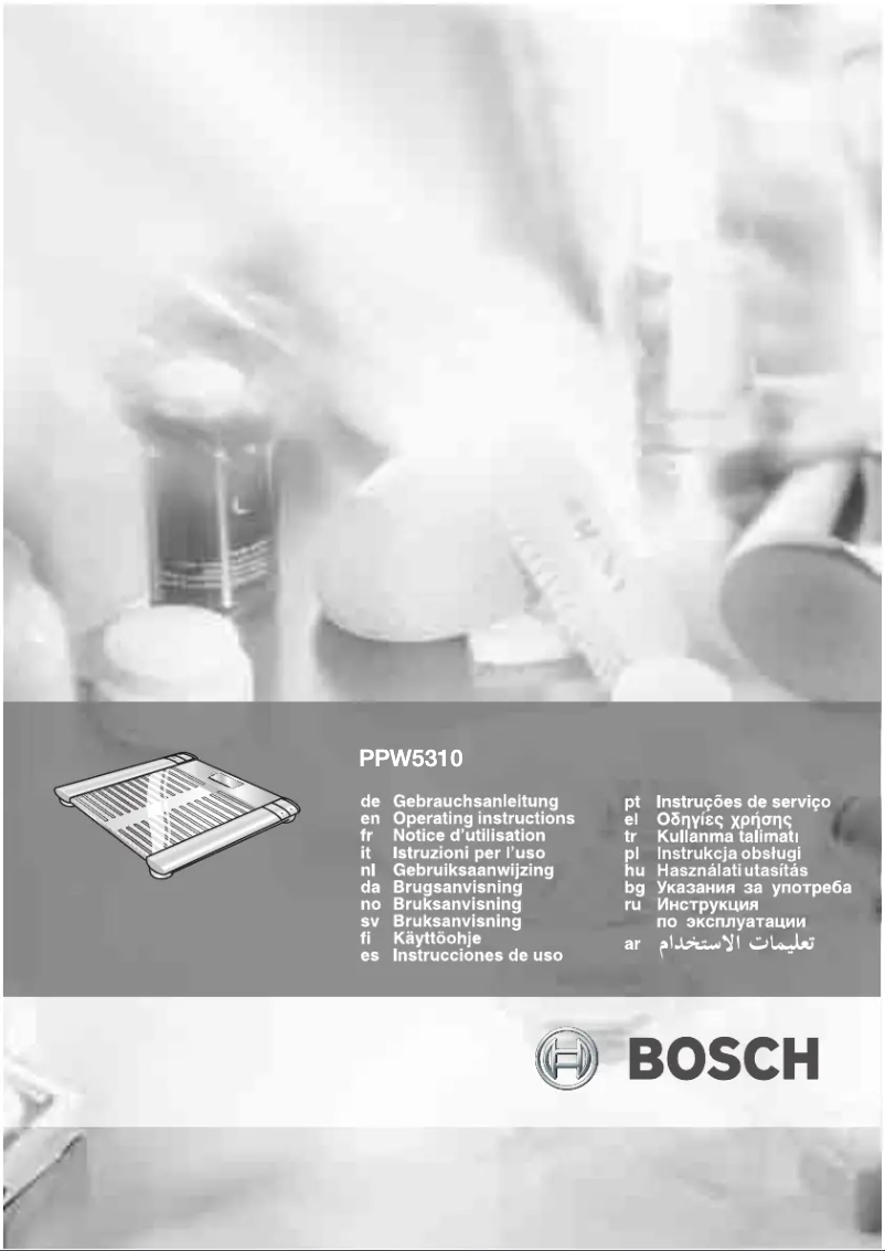 Page n°1 - Manuel utilisateur Bosch PPW5310
