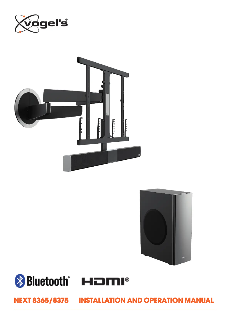Page 1 de la notice Instructions / montage Vogel's NEXT 8365