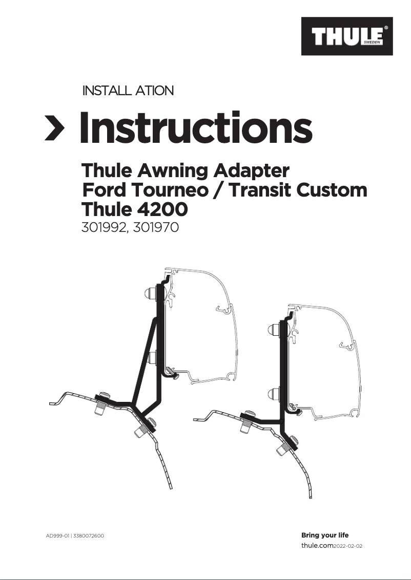 Page 1 de la notice Manuel utilisateur Thule Adapter 301970