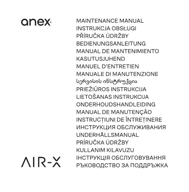 Page n°1 - Manuel utilisateur Anex Air-X