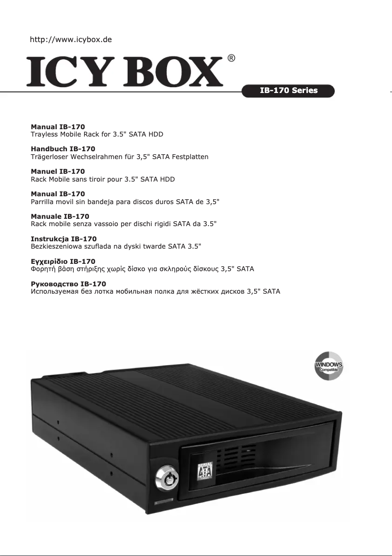 Página 1 del manual Manual de usuario Icy Box IB-170SK-B