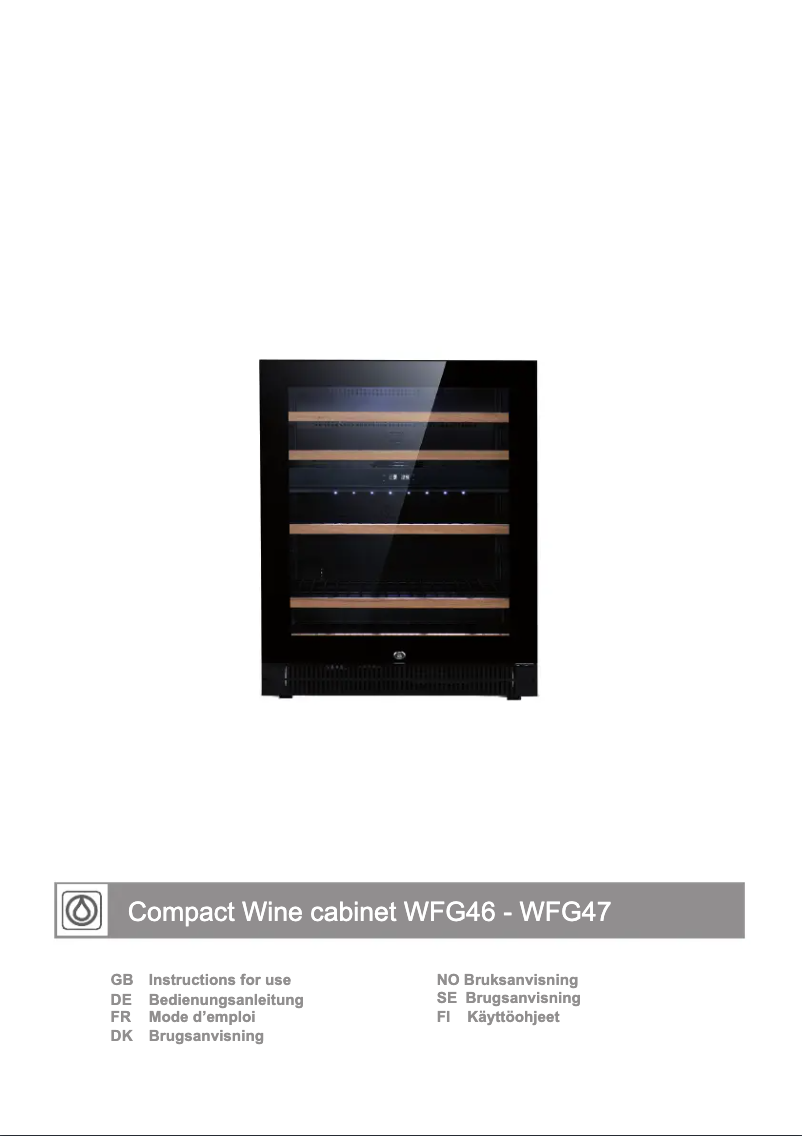 Page 1 de la notice Manuel utilisateur Vestfrost WFG 47