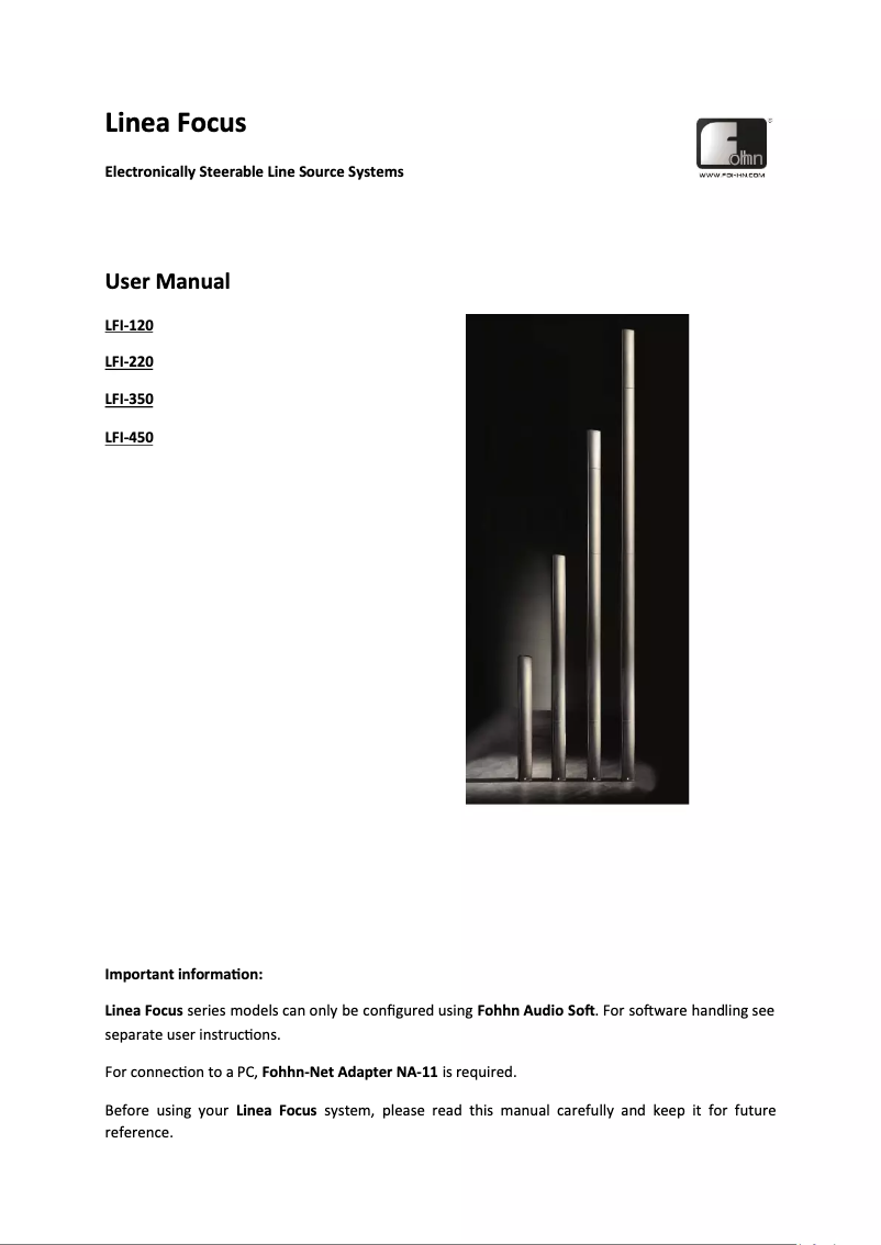 Page 1 de la notice Manuel utilisateur Atlas ALS-LFI220