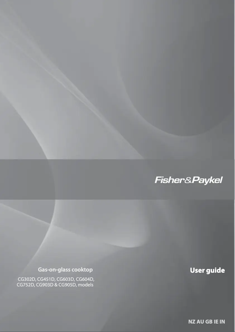 Page 1 de la notice Manuel utilisateur Fisher & Paykel CG905DLPGB1