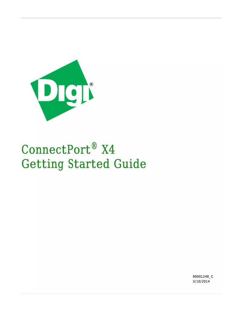 Page 1 de la notice Manuel utilisateur Digi X4-Z11-E-A