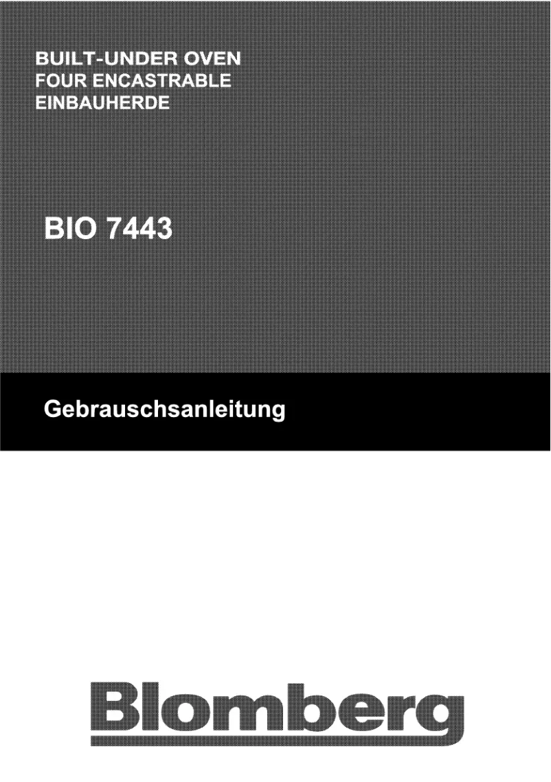 Imagen de la primera página del manual del dispositivo BIO 7443