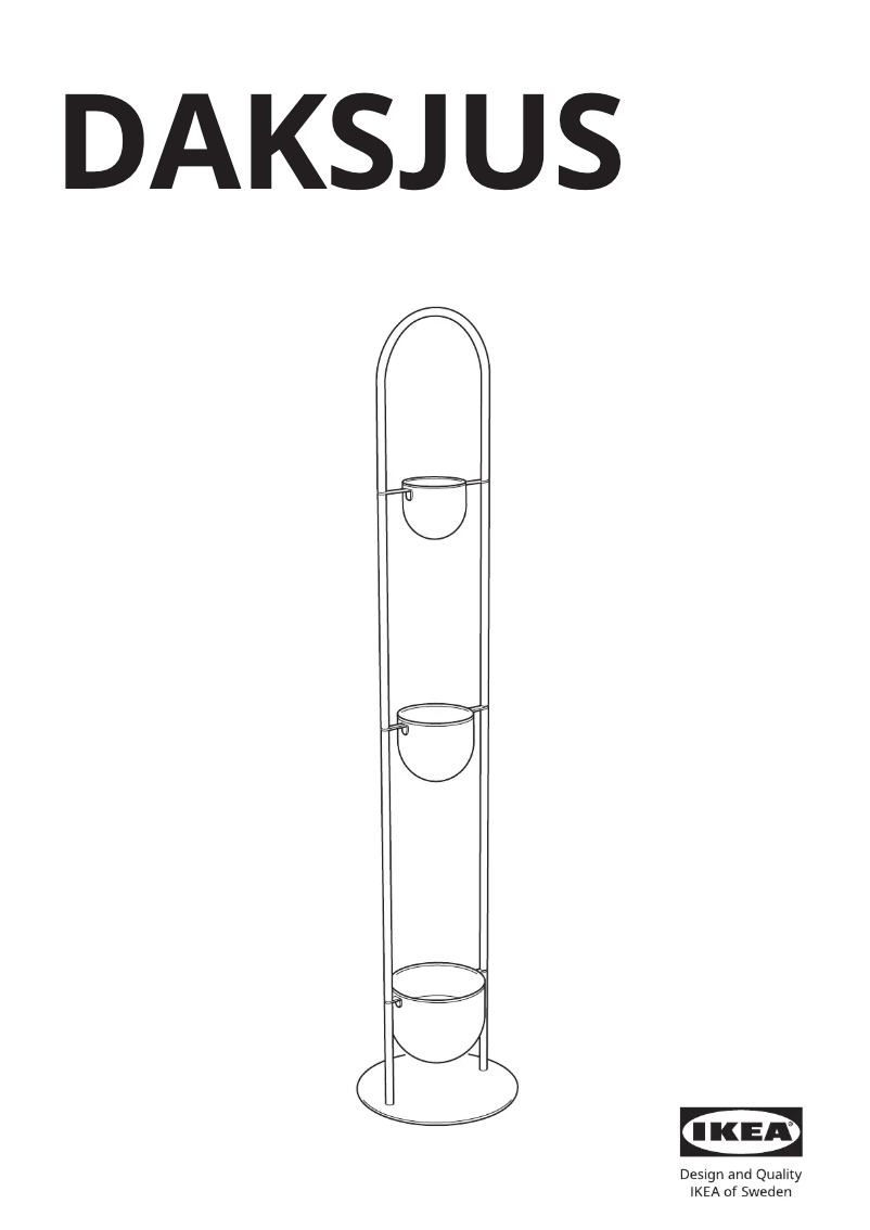 Page 1 de la notice Manuel utilisateur Ikea DAKSJUS 605.670.28