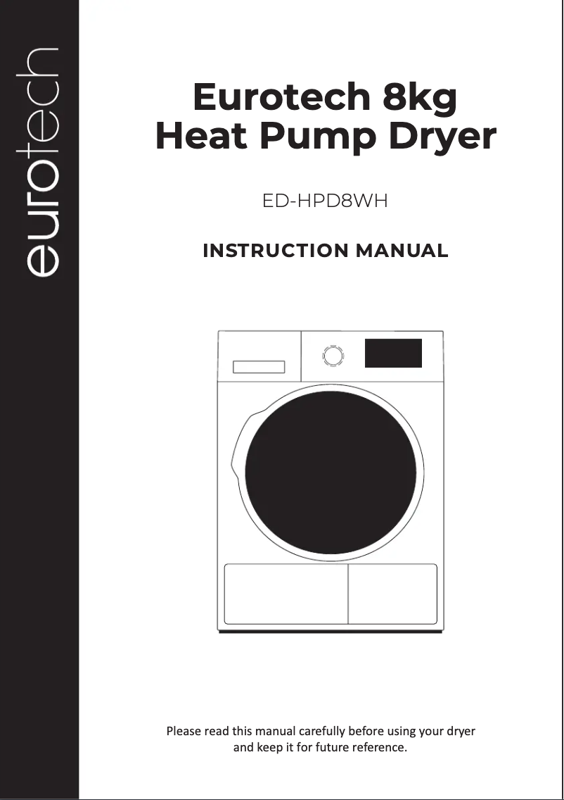 Image de la première page du manuel de l'appareil ED-HPD8WH