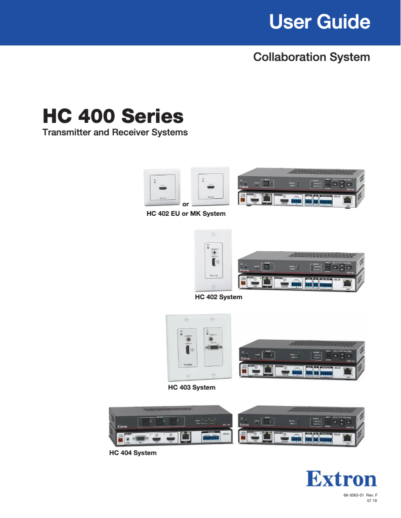 Image de la première page du manuel de l'appareil HC 403