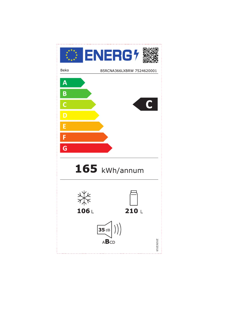 Page 1 de la notice Manuel utilisateur Beko B5RCNA366LXBRW