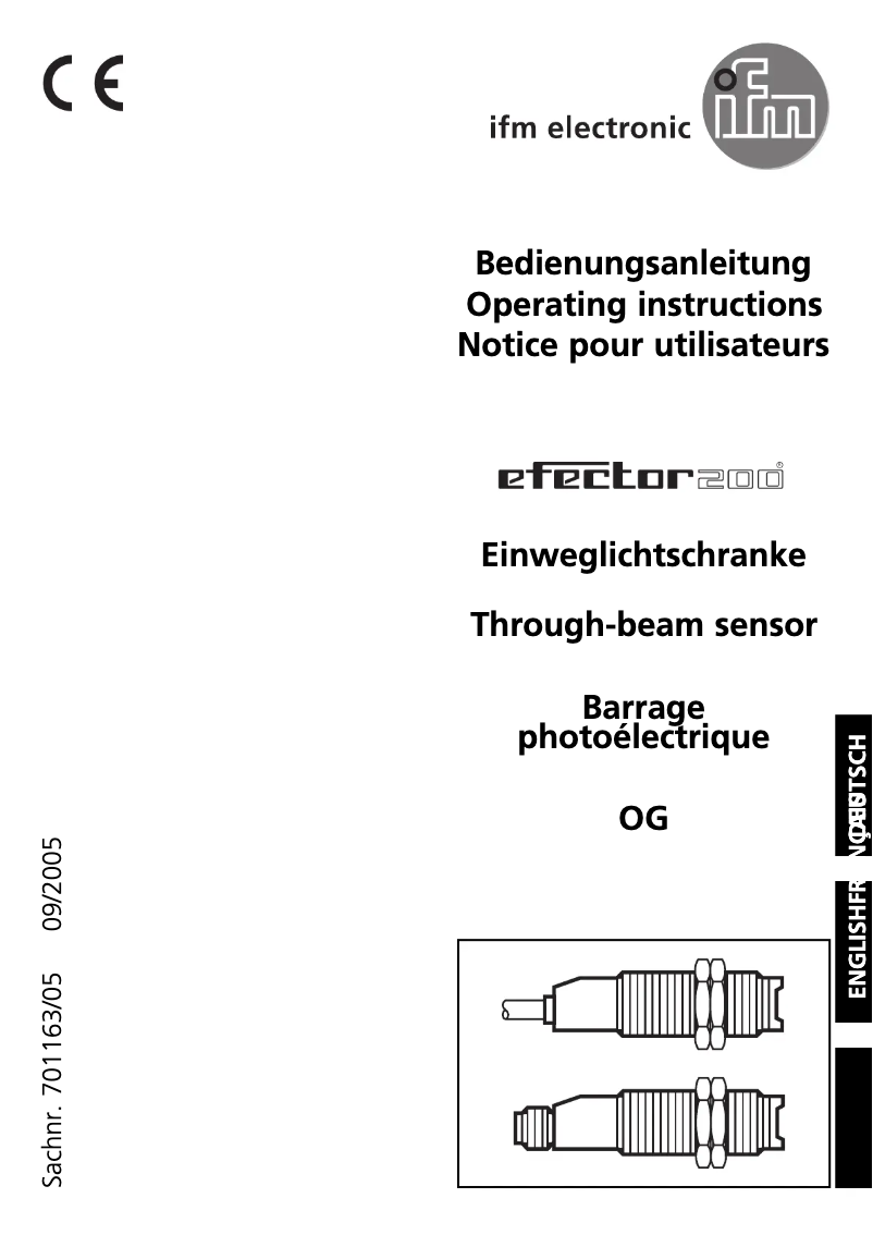Page n°1 - Manuel utilisateur IFM OG5079