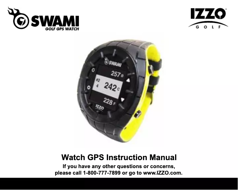 Page n°1 - Manuel utilisateur Izzo Golf Swami Watch GPS (2013)