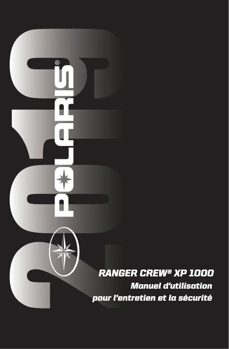 Image de la première page du manuel de l'appareil Ranger Crew XP 1000 EPS Back Country (2019)