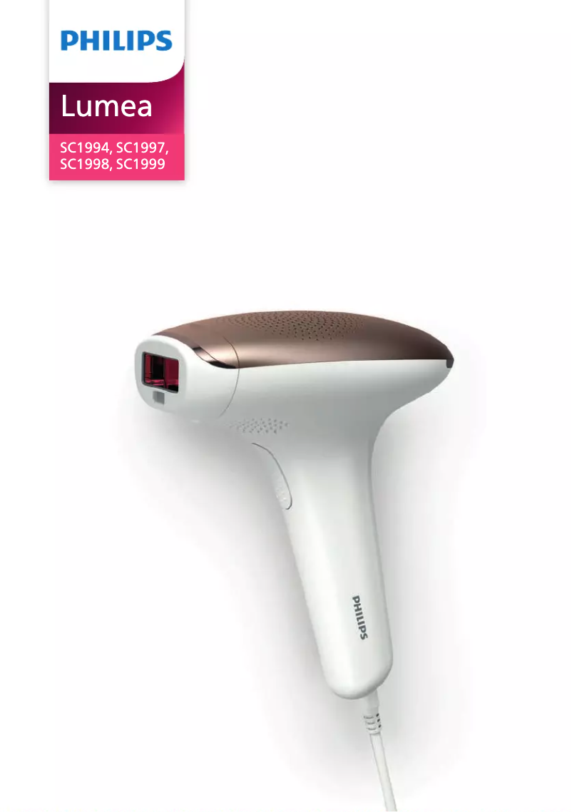 Page n°1 - Manuel utilisateur Philips Lumea Advanced BRI920