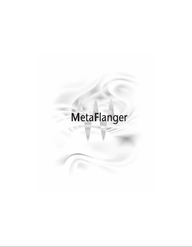 Image de la première page du manuel de l'appareil MetaFlanger