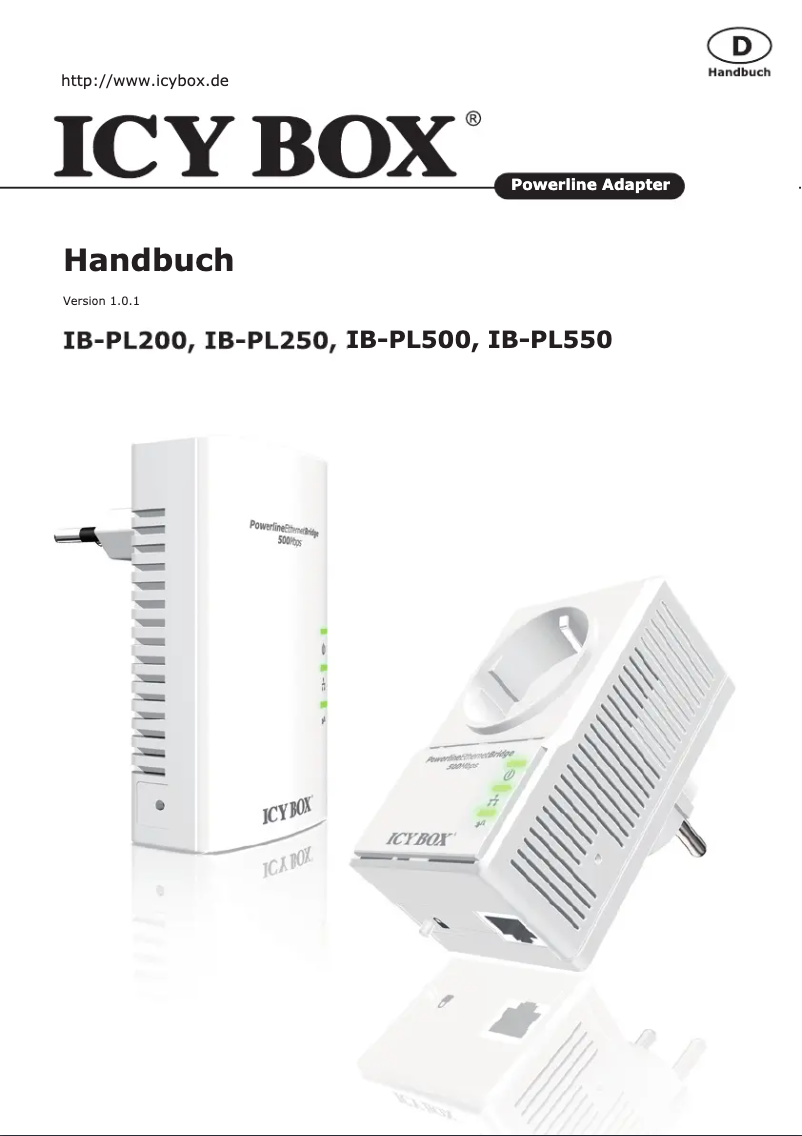 Page 1 de la notice Manuel utilisateur Icy Box IB-PL200D