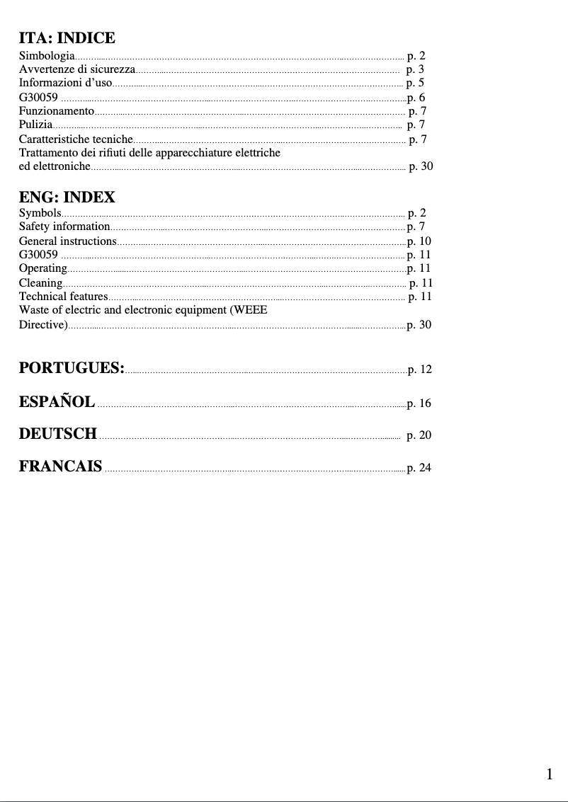 Page n°1 - Manuel utilisateur G3 Ferrari Texta Gold G30059