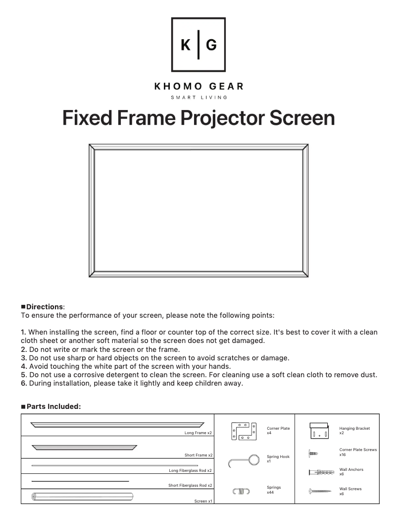 Page 1 de la notice Manuel utilisateur KHOMO GEAR GER-1252