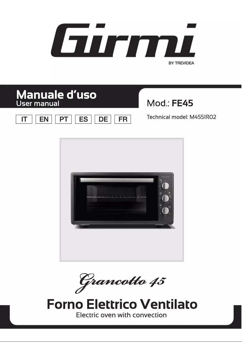 Page n°1 - Manuel utilisateur Girmi FE45