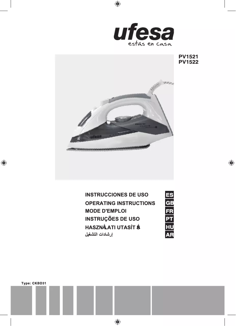 Page n°1 - Manuel utilisateur Ufesa PV1522