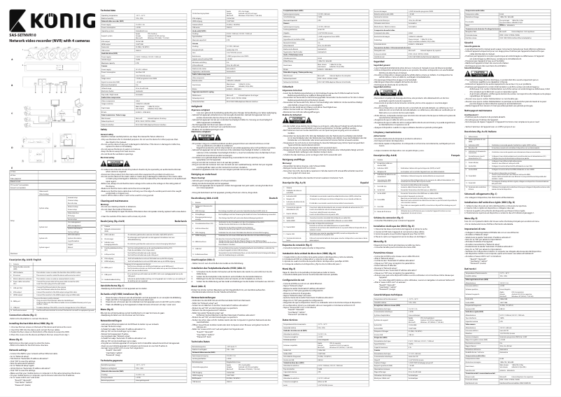 Image de la première page du manuel de l'appareil SAS-SETNVR10