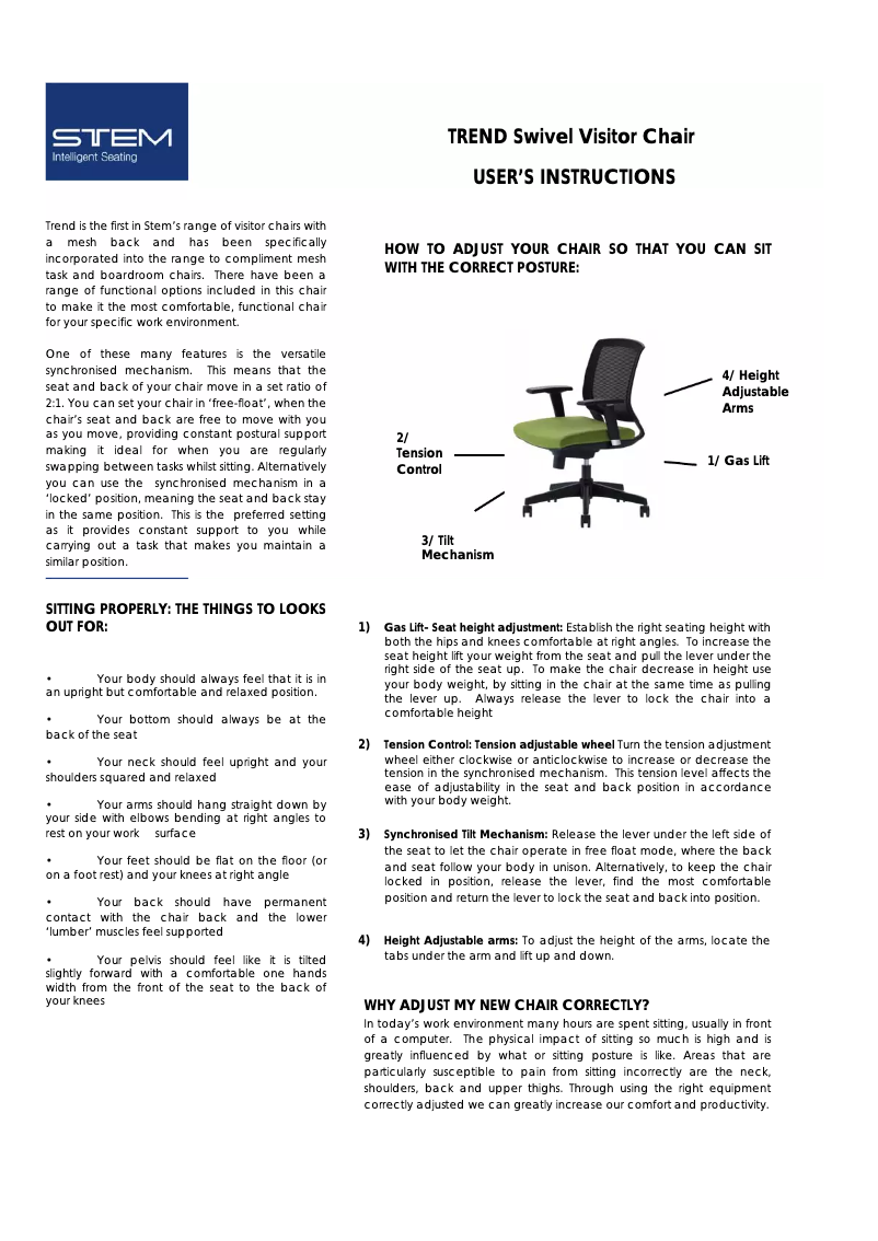 Page n°1 - Manuel utilisateur Stem Trend 3200