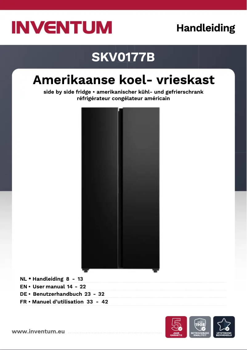 Page n°1 - Manuel utilisateur Inventum SKV0177B