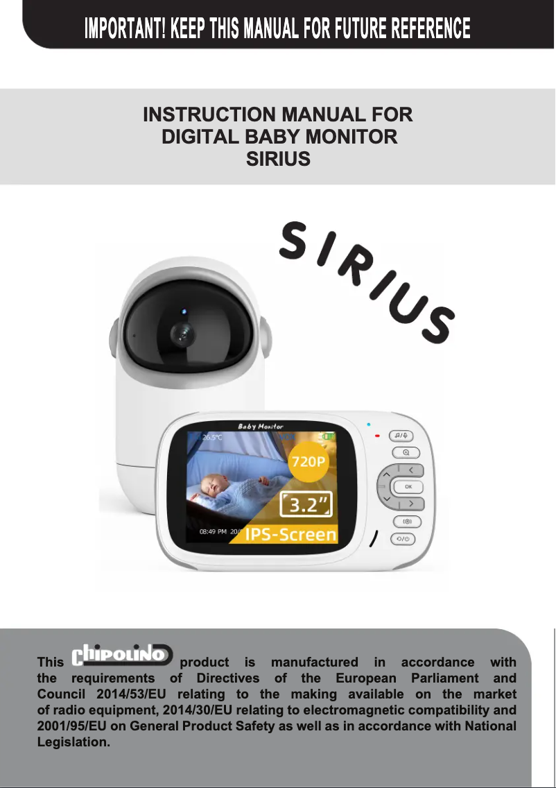 Page 1 de la notice Manuel utilisateur Chipolino Sirius