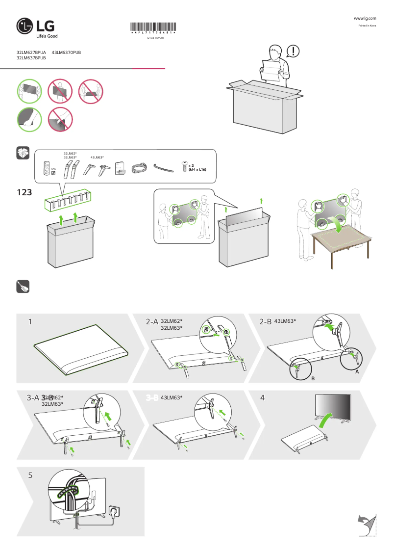 Page n°1 - Manuel utilisateur LG 32LM627BPUA