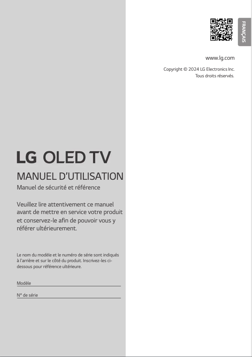 Page n°1 - Manuel utilisateur LG OLED65M49LA