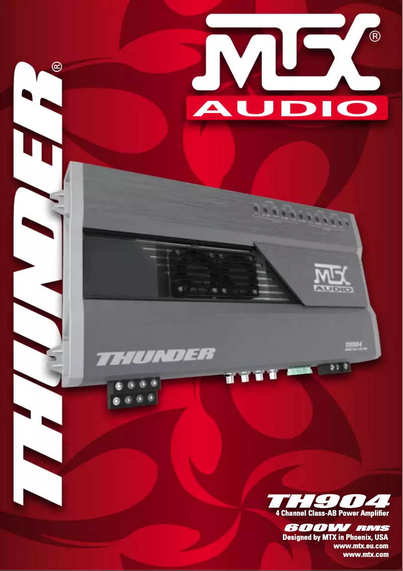 Page n°1 - Manuel utilisateur MTX Audio TH904