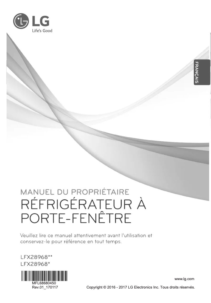 Page 1 de la notice Manuel utilisateur LG LFX28968D