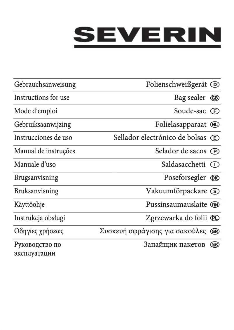 Page 1 de la notice Manuel utilisateur Severin FS 3602