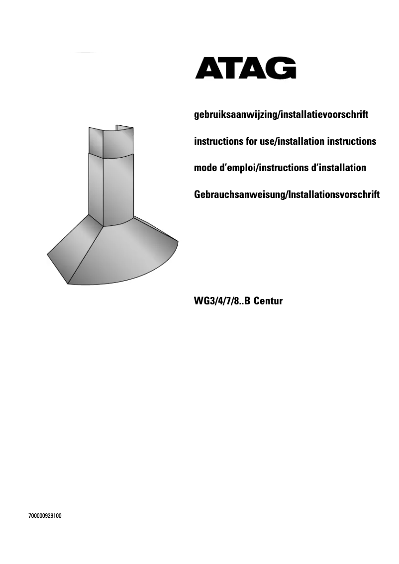 Page n°1 - Manuel utilisateur Atag WG311B