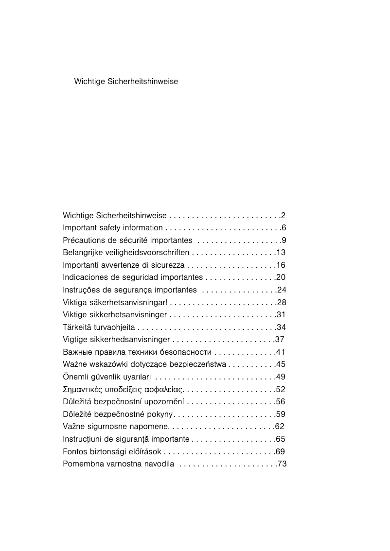 Page n°1 - Guide d'installation Siemens LE64130GB