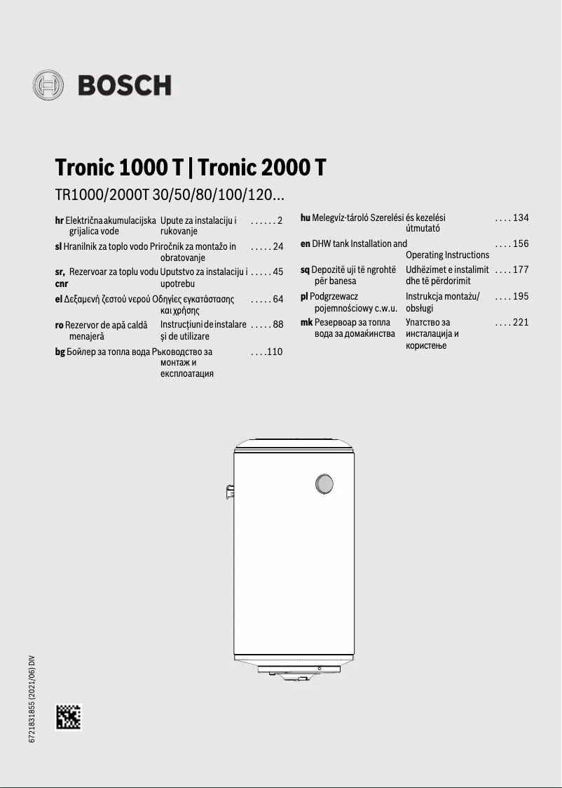 Página 1 del manual Manual de usuario Bosch TR2000T 80 B