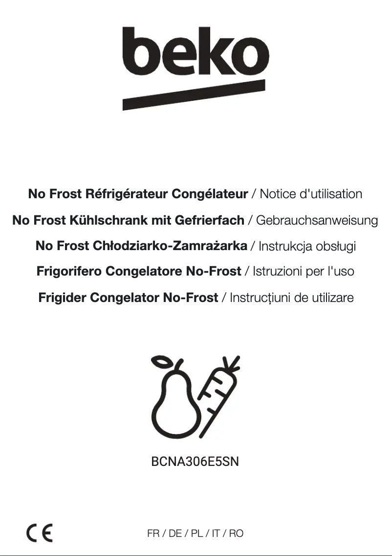 Image de la première page du manuel de l'appareil BCNA306E5SN