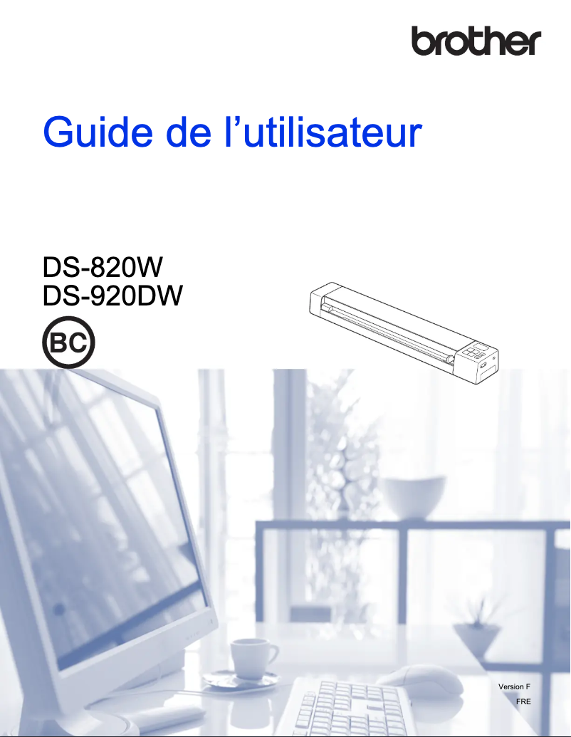 Image de la première page du manuel de l'appareil DS-820W