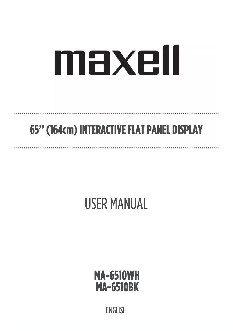 Page 1 de la notice Manuel utilisateur Maxell MA-6510BK