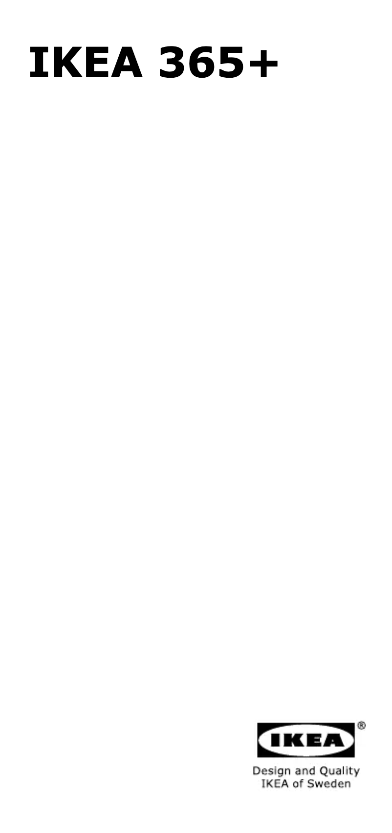 Page 1 de la notice Manuel utilisateur Ikea 365+ 004.842.48