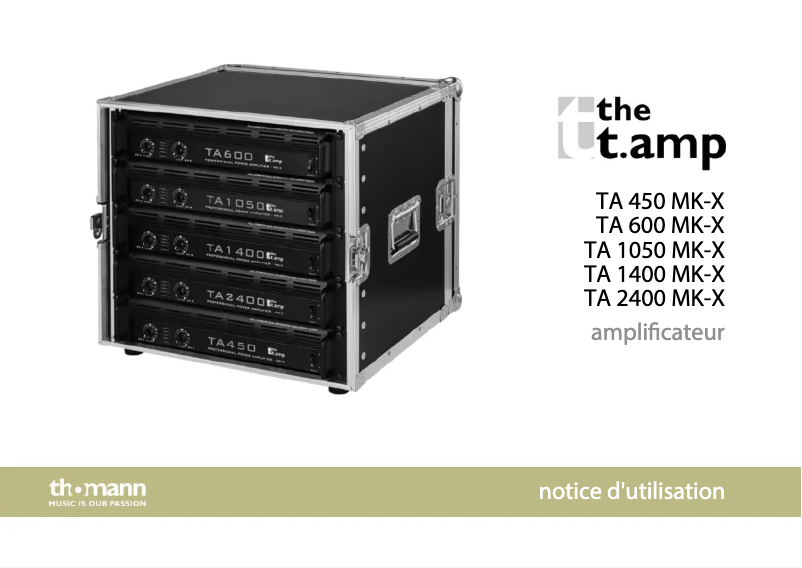 Page 1 de la notice Manuel utilisateur the t.amp TA 1400 MK-X