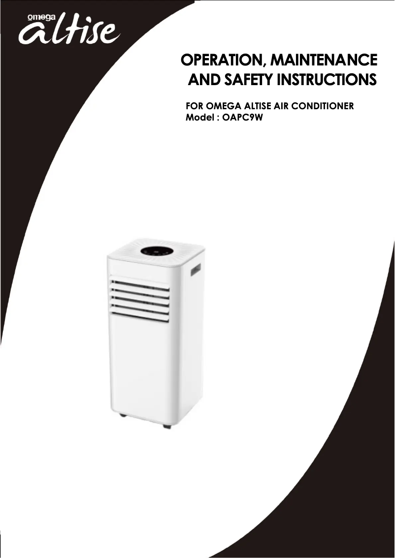 Page n°1 - Manuel utilisateur Omega Altise OAPC9W
