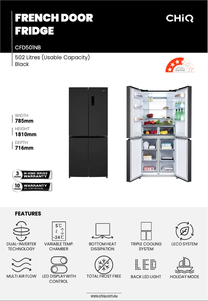 Image de la première page du manuel de l'appareil CFD501NB