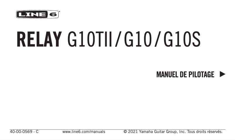 Page 1 de la notice Manuel utilisateur Line 6 Relay G10S