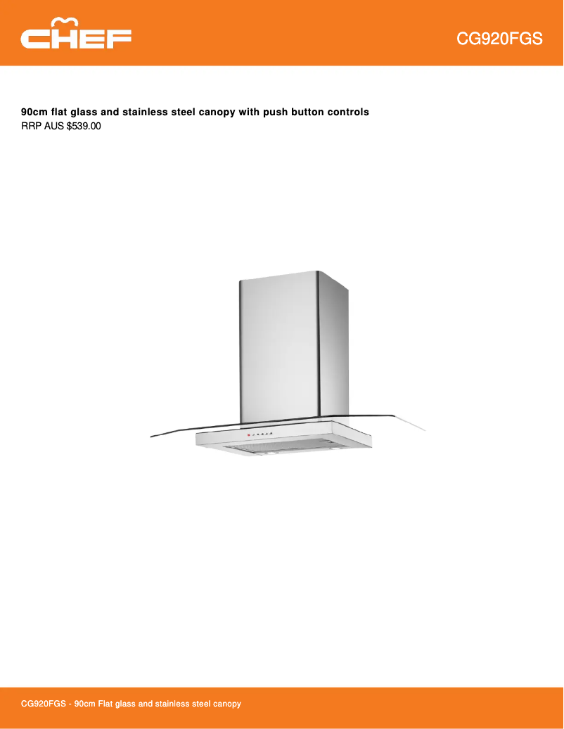Image de la première page du manuel de l'appareil CG920FGS