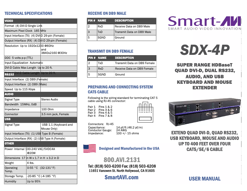 Image de la première page du manuel de l'appareil SDX-4P-RX