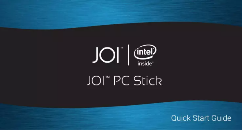 Page n°1 - Manuel utilisateur JOI PC Stick